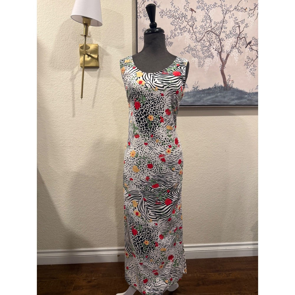 Southern Lady Women Animal Floral Print Maxi Dress Sleeveless Zebra Leopard